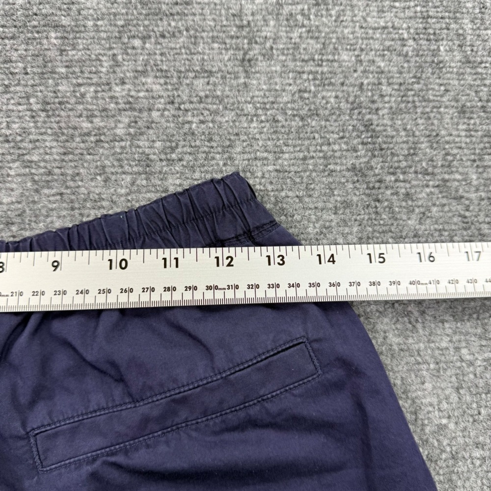 Uniqlo‎ U Wide Leg Pants Small 26/27" Navy Blue Elastic Waist Snap Hem Men's - Picture 10 of 13